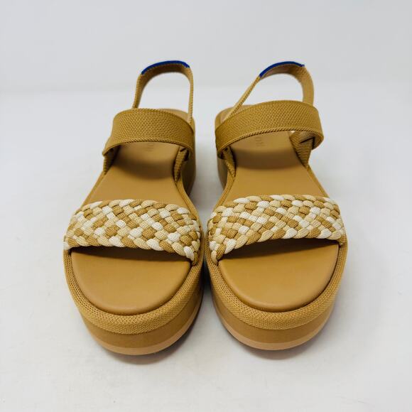 Rothy’s Woven Strap Platform Sandals Women’s Size 8 Coastal Eco-Friendly Comfort - Picture 4 of 13